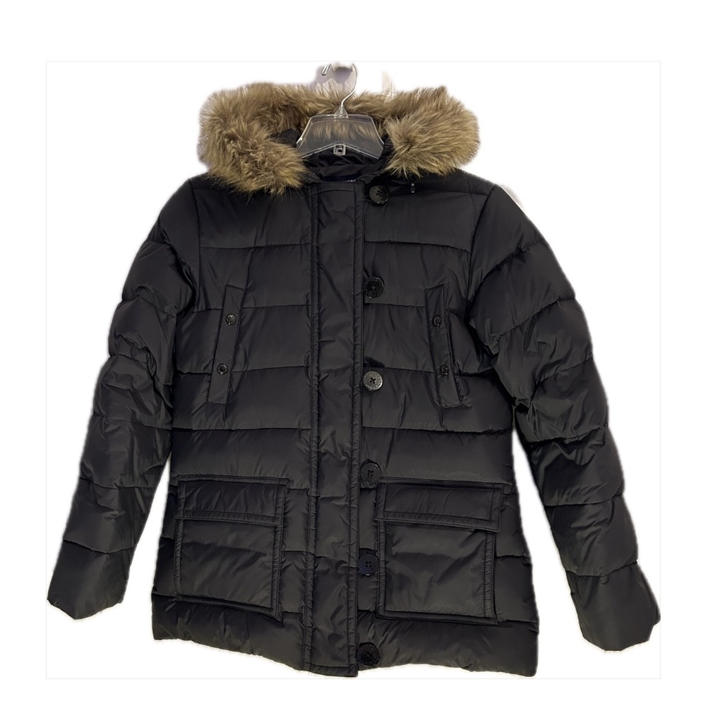 LANDS END DOWN PUFFER COAT, WOMENS SMALL, BLACK